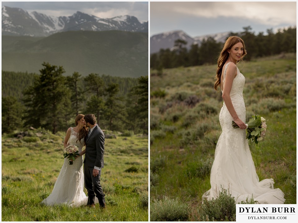 rocky mountain national park elopement wedding rmnp goregous bride in mountains