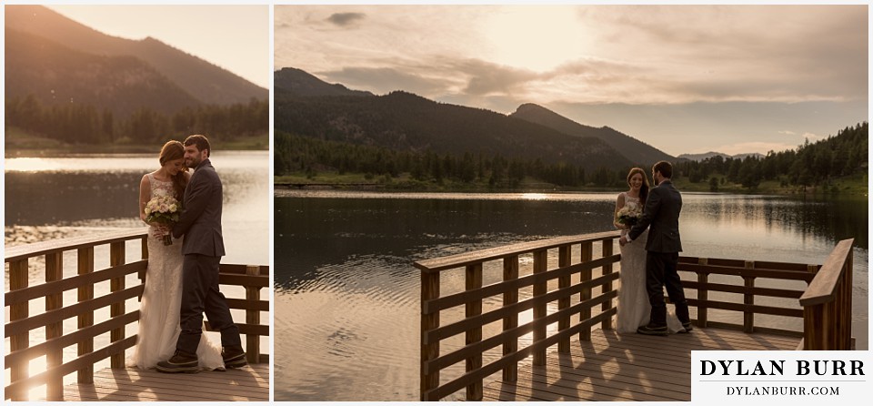 rocky mountain national park elopement wedding rmnp laughing near lily lake colorado