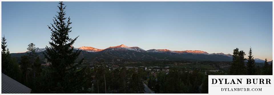 breckenridge mountains at sunrise