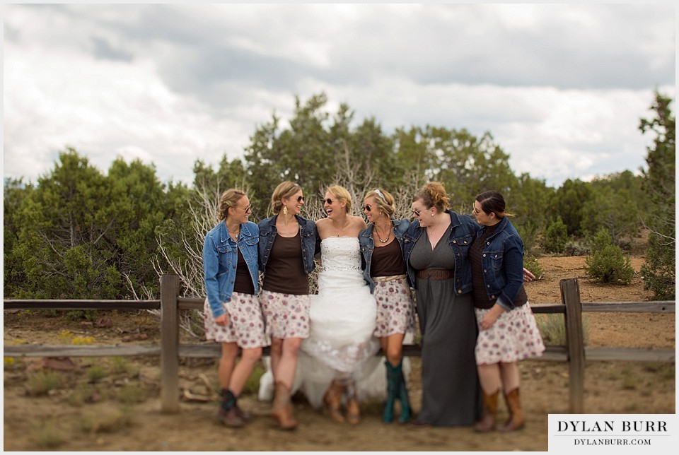 outdoor wedding colorado bridesmaids montrose co