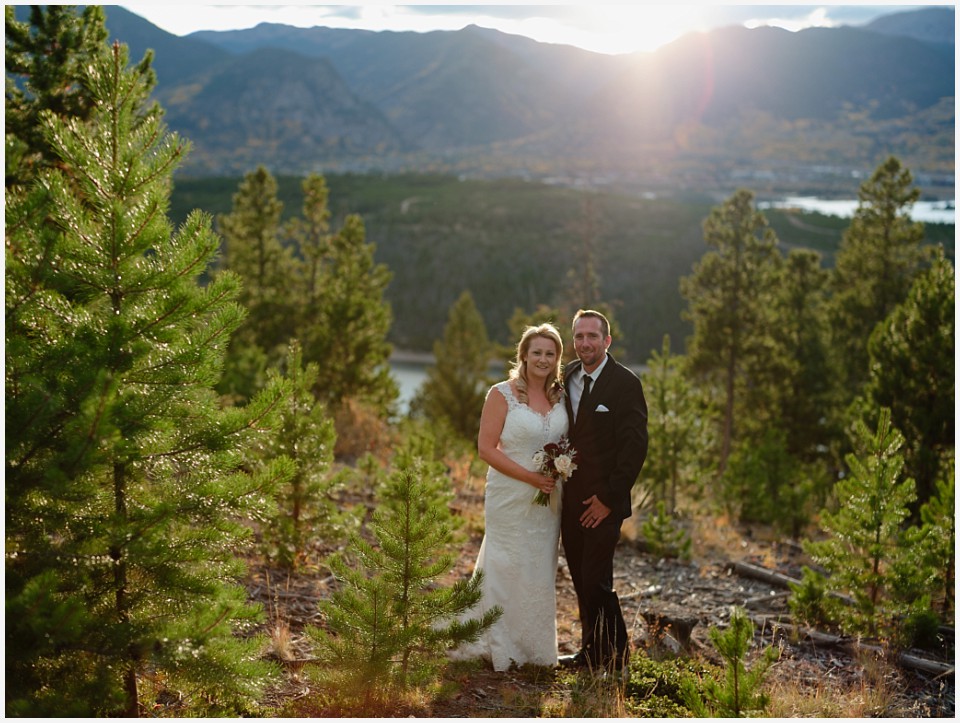 silverthorne elopement wedding newlywed couple in mountains