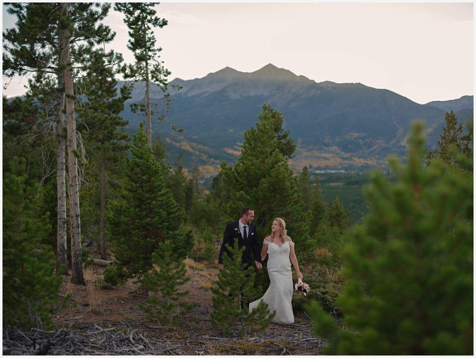 silverthorne elopement wedding fall mountain wedding