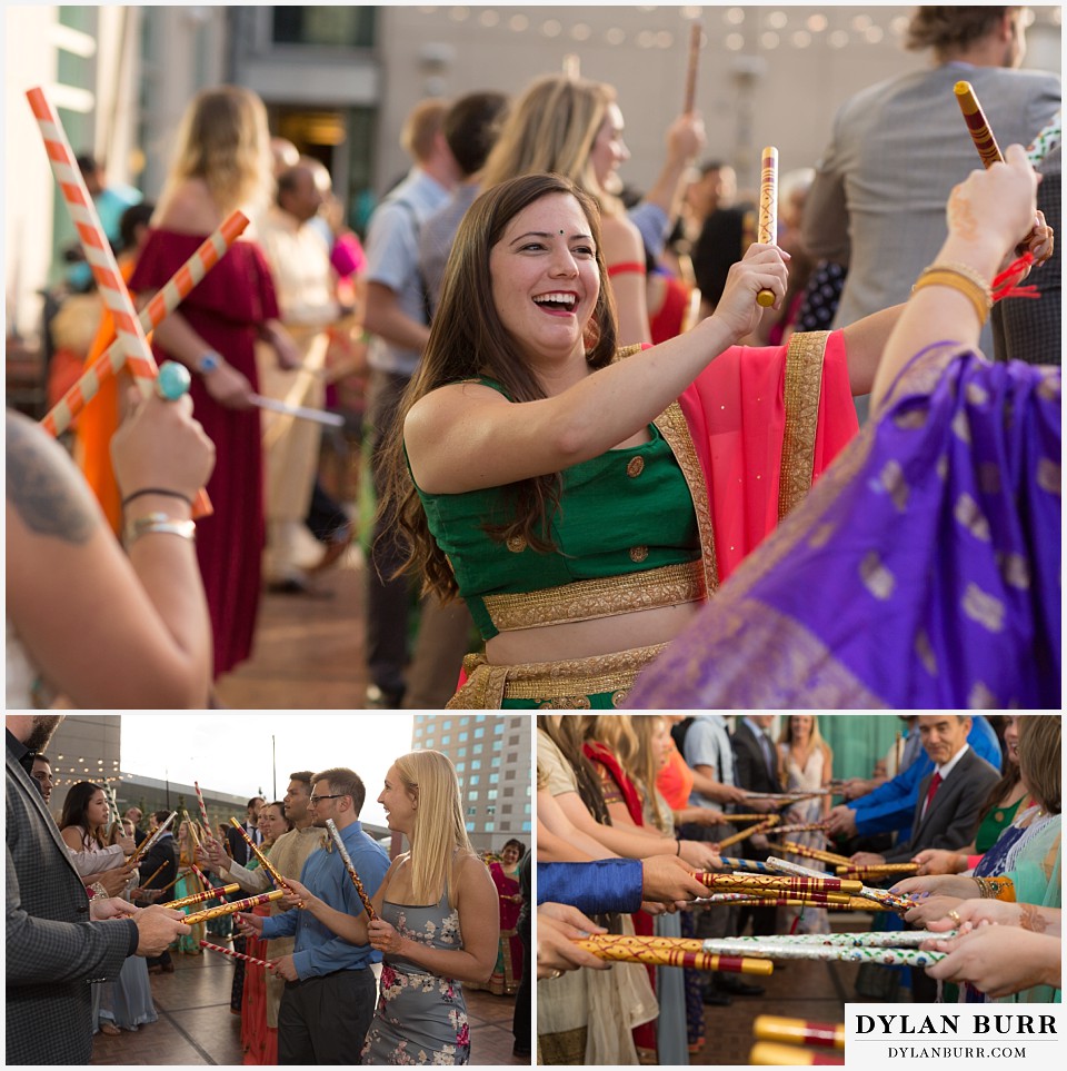 hyatt regency downtown denver indian wedding garba Dandiya sticks