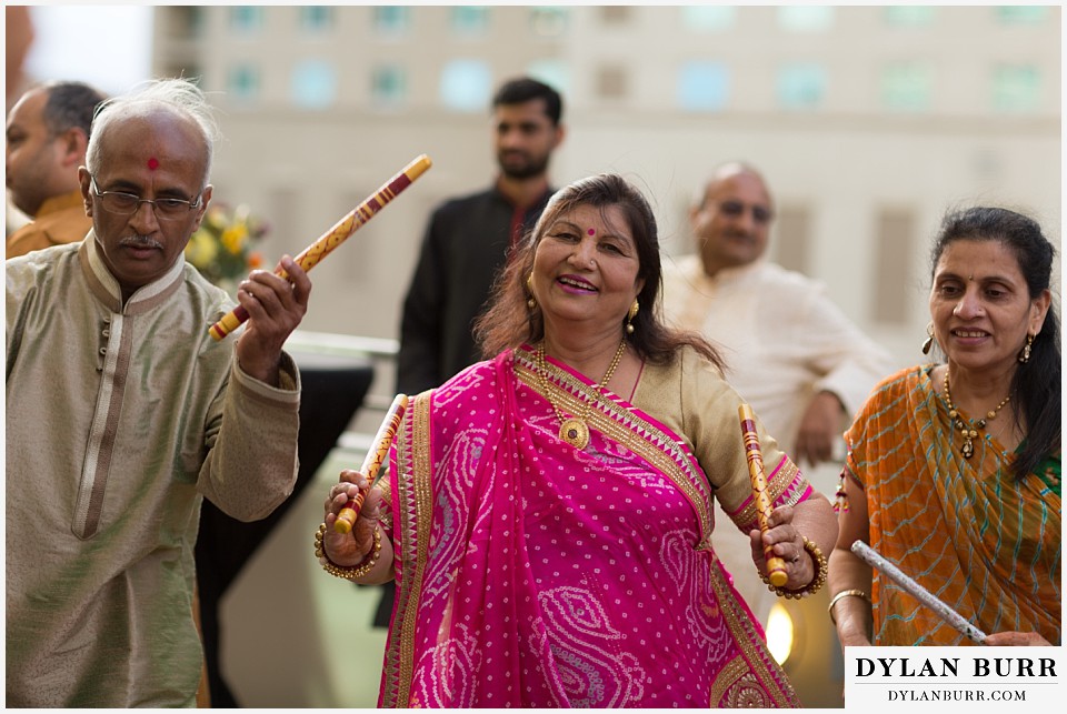 hyatt regency downtown denver indian wedding garba Dandiya sticks dancing