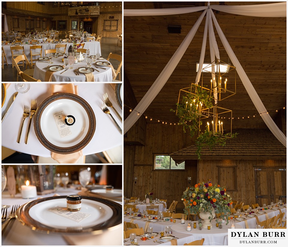 spruce mountain ranch wedding indian wedding reception table close ups