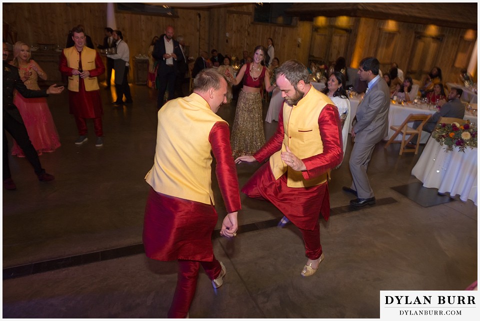 spruce mountain ranch wedding indian wedding groomsmen dance off