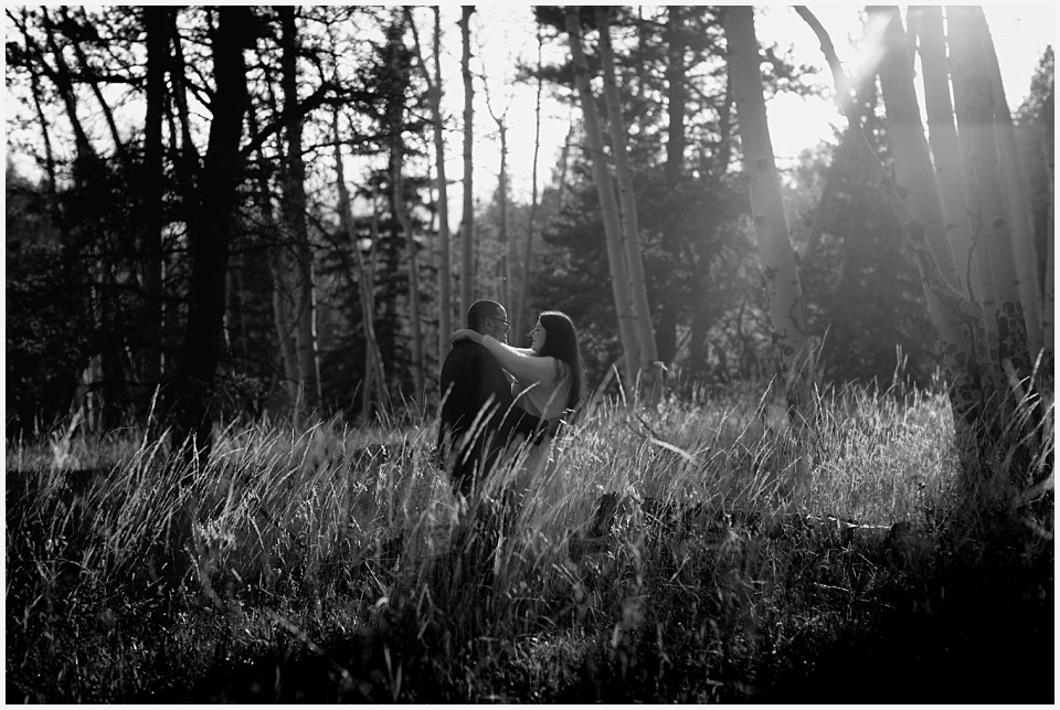 staunton state park colorado elopement wedding black and white in tall grasses