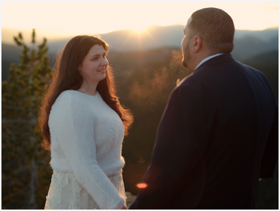 staunton state park colorado elopement wedding emotional bride