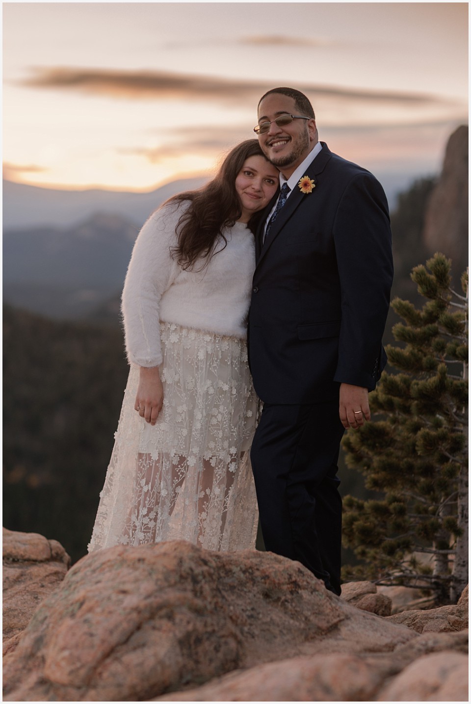 staunton state park colorado elopement wedding newlyweds in mountains