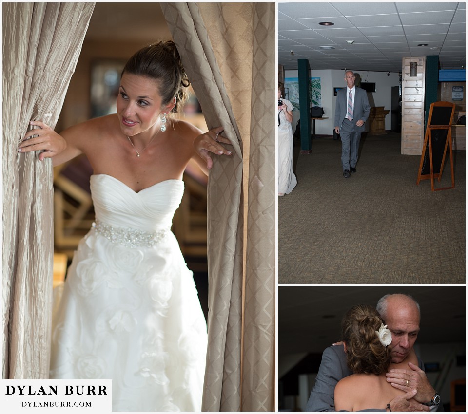 steamboat mountain weddings colorado bride and parents first look