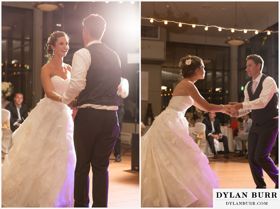 steamboat mountain weddings colorado bride and groom first dance