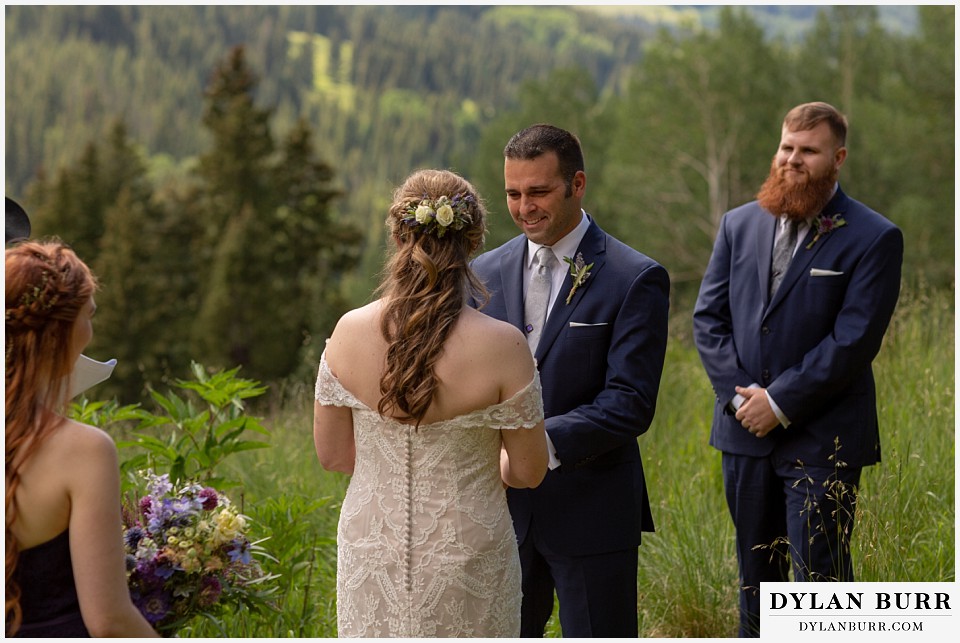telluride colorado elopement wedding adventure groom look of love
