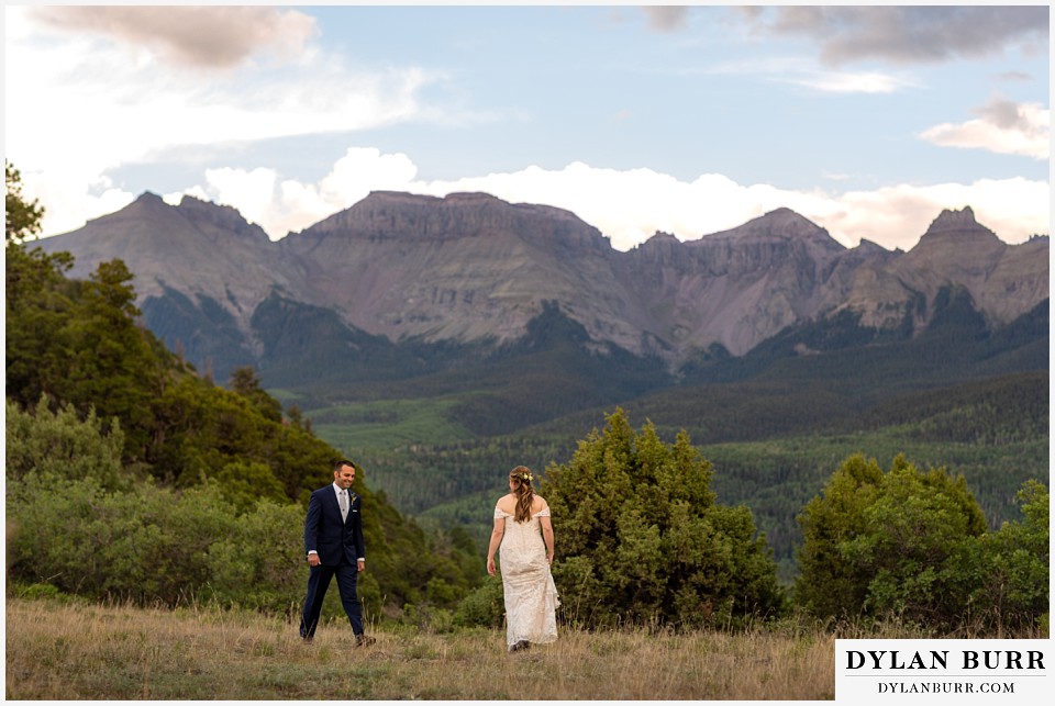 telluride colorado elopement wedding adventure bride and groom playing near dallas divide and ridgeway