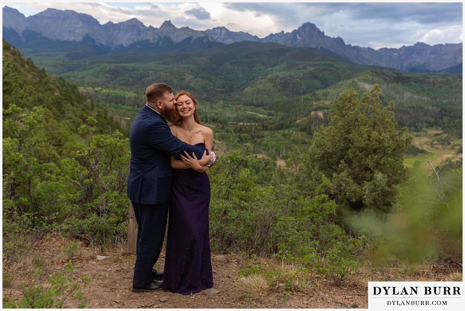 telluride colorado elopement wedding adventure maid of honor and best man together at dallas divide