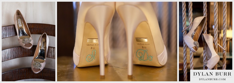 denver west marriot wedding photography shoes badgley mischka