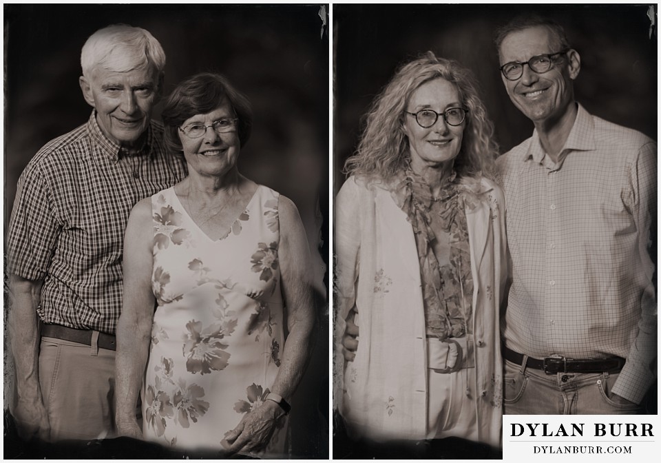 wet plate portraits of older couple