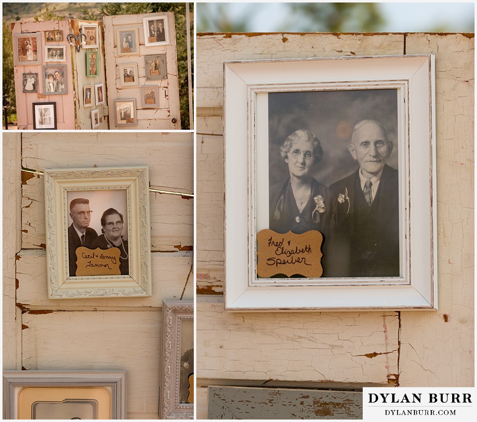 willow ridge manor wedding rememberance wall with photos