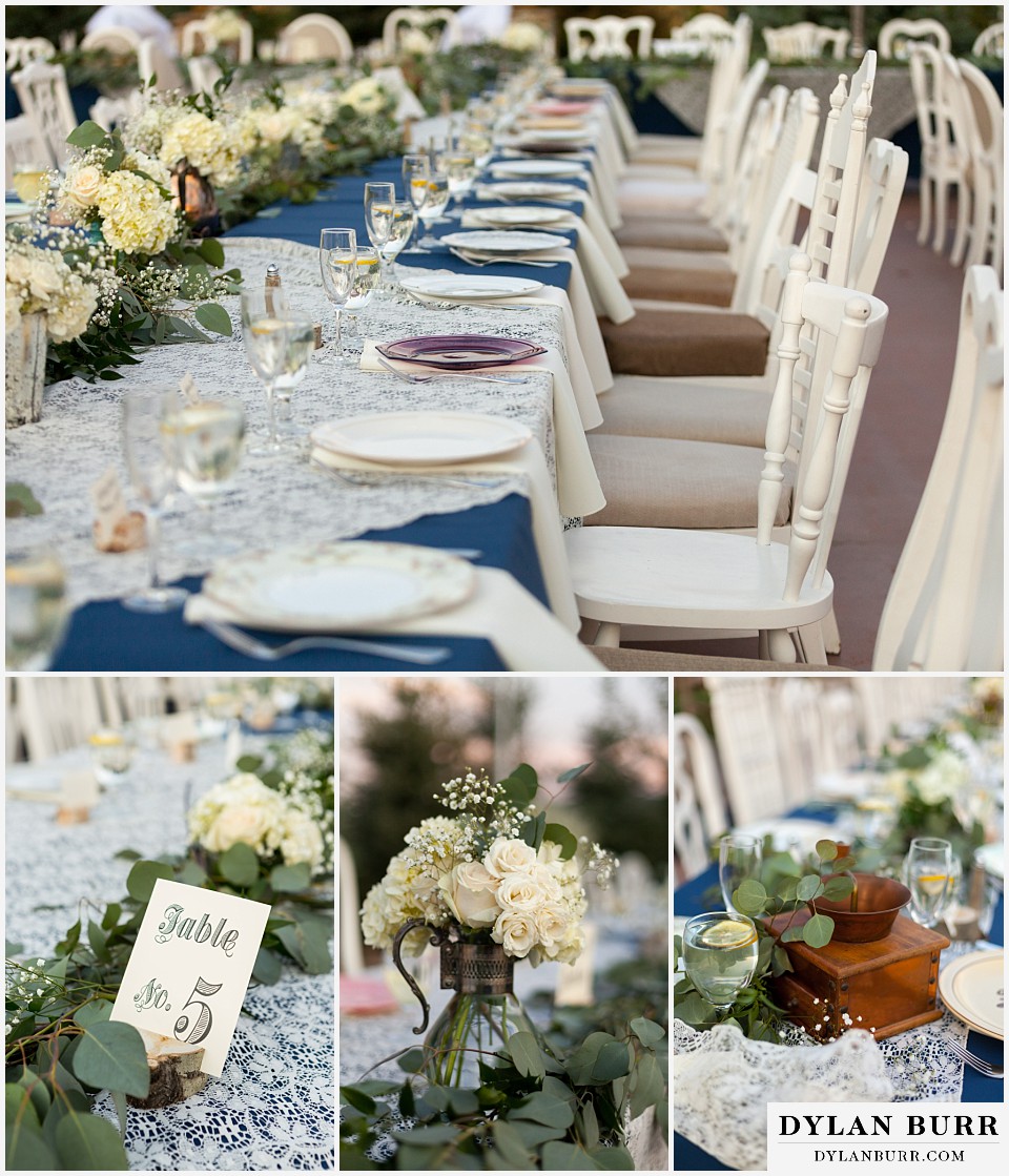 willow ridge manor wedding reception table details