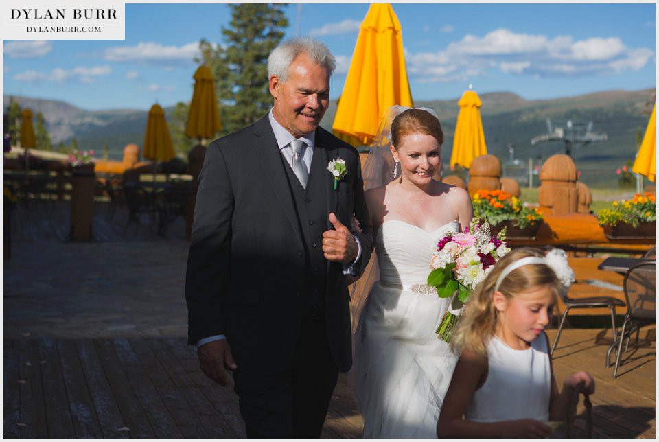winter park wedding the lodge at sunspot bride with father aisle