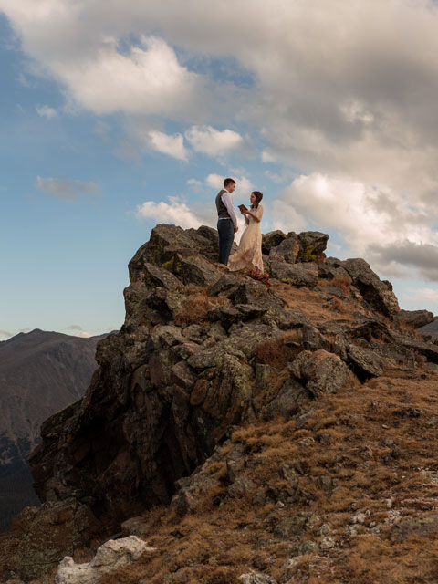 rocky mountain national park elopement wedding